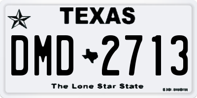 TX license plate DMD2713