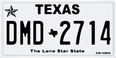 TX license plate DMD2714