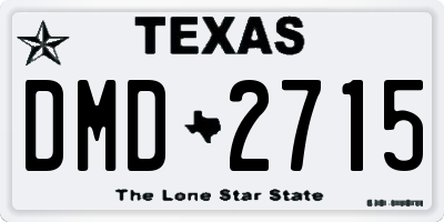 TX license plate DMD2715