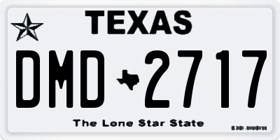 TX license plate DMD2717