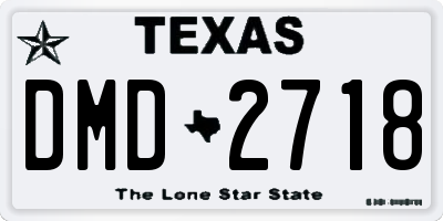 TX license plate DMD2718