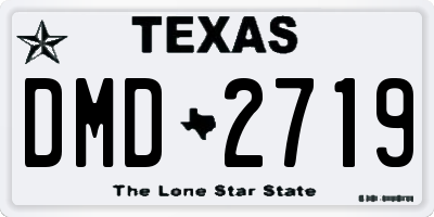 TX license plate DMD2719