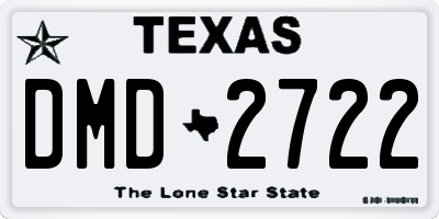 TX license plate DMD2722