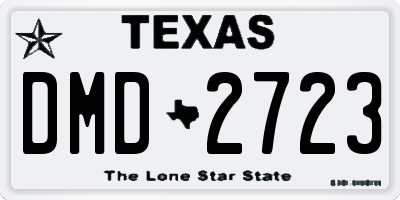 TX license plate DMD2723
