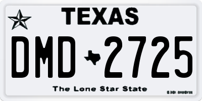 TX license plate DMD2725