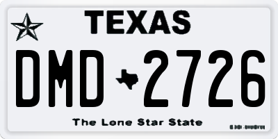 TX license plate DMD2726