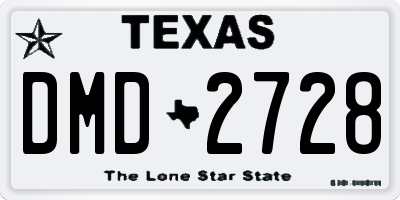 TX license plate DMD2728