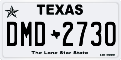 TX license plate DMD2730