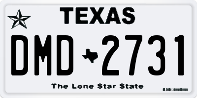 TX license plate DMD2731