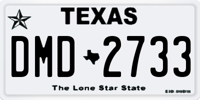 TX license plate DMD2733