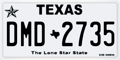 TX license plate DMD2735