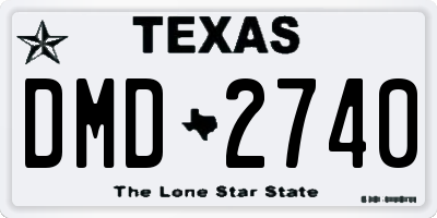 TX license plate DMD2740