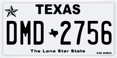 TX license plate DMD2756