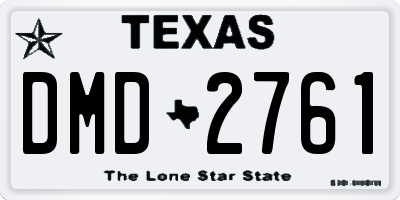 TX license plate DMD2761