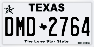 TX license plate DMD2764