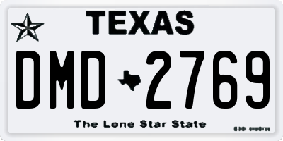 TX license plate DMD2769