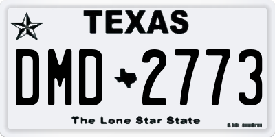 TX license plate DMD2773