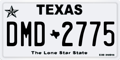TX license plate DMD2775