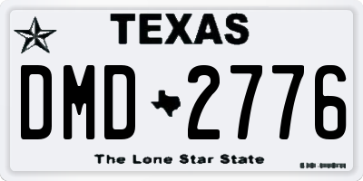 TX license plate DMD2776