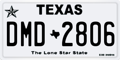 TX license plate DMD2806