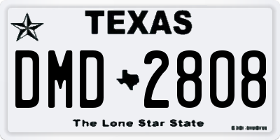 TX license plate DMD2808