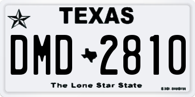 TX license plate DMD2810