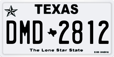 TX license plate DMD2812