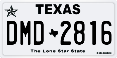 TX license plate DMD2816