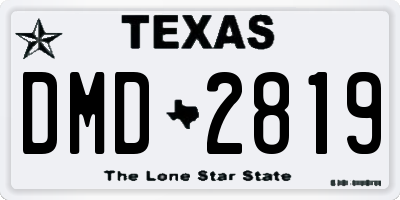 TX license plate DMD2819