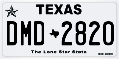 TX license plate DMD2820