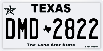 TX license plate DMD2822