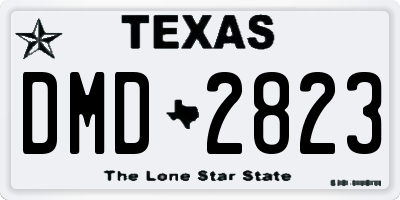 TX license plate DMD2823