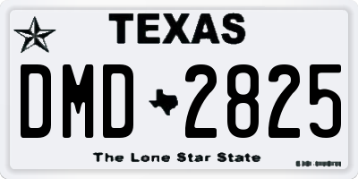 TX license plate DMD2825