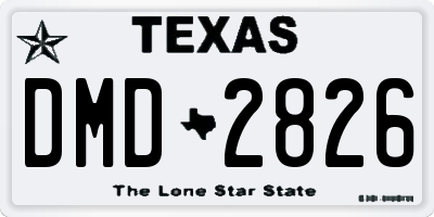 TX license plate DMD2826
