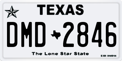 TX license plate DMD2846