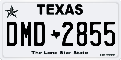 TX license plate DMD2855