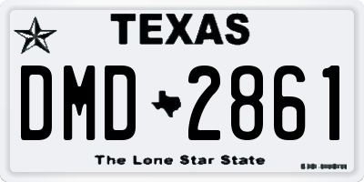 TX license plate DMD2861