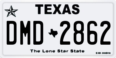 TX license plate DMD2862