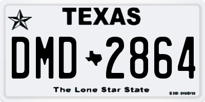 TX license plate DMD2864