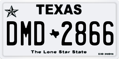 TX license plate DMD2866