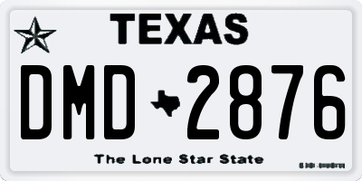 TX license plate DMD2876