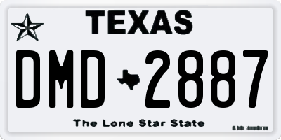TX license plate DMD2887