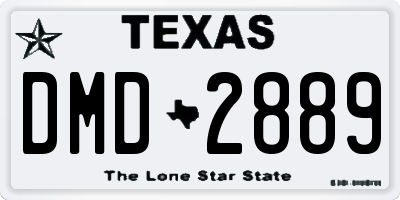 TX license plate DMD2889