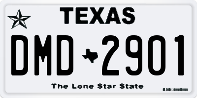 TX license plate DMD2901
