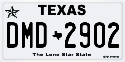 TX license plate DMD2902