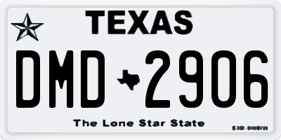 TX license plate DMD2906