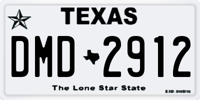 TX license plate DMD2912