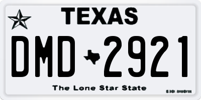 TX license plate DMD2921