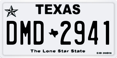 TX license plate DMD2941