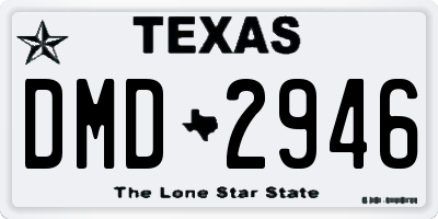 TX license plate DMD2946